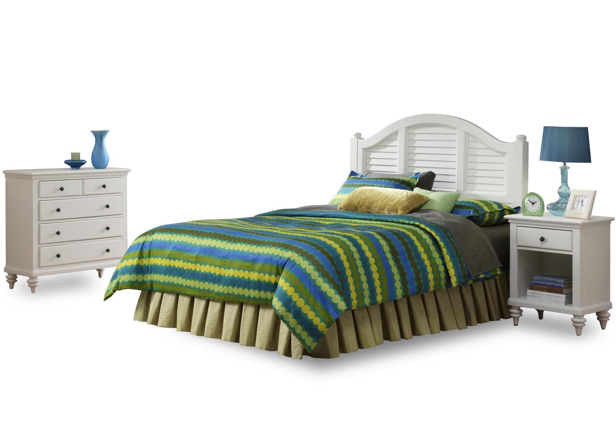 Rent to Own Homestyles Bermuda Queen Headboard with Nightstand & Chest